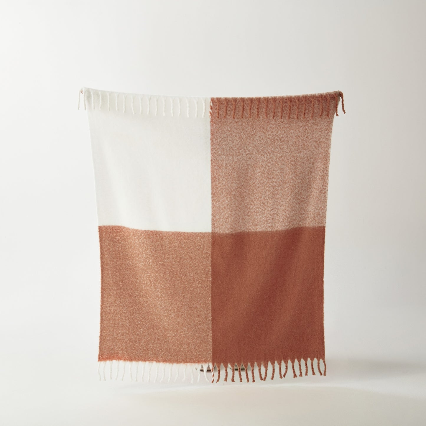 Color Block Throw with Fringes 50x60"
