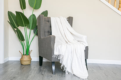 Spanish Cotton Blend Throw with fringes 60"x70"