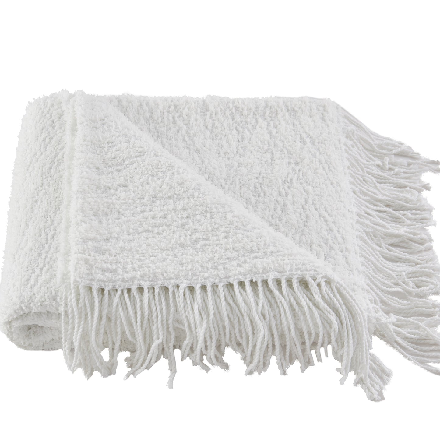 Woven Decorative Throw with Fringes 50x60"